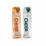 قمقمه ورزشی CHEER ظرفیت ۹۱۰ میلی‌لیتر | بطری آب نی‌دار درب ضامنی