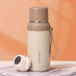 فلاسک SHUI استیل 316 ظرفیت ۵۵۰ میلی‌لیتر | حفظ دما ۸ تا ۱۲ ساعت با درب لیوانی - تصویر 4