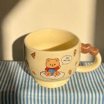 ماگ سرامیکی فانتزی طرح خرسی و خرگوشی – مدل «Hi My Friend» - تصویر 2