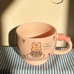 ماگ سرامیکی فانتزی طرح خرسی و خرگوشی – مدل «Hi My Friend» - تصویر 3