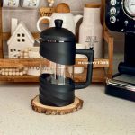 فرنچ پرس ۳۵۰ میلی‌لیتری دستی با بدنه شیشه‌ای و فریم مشکی - تصویر 3
