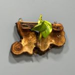 استند دیواری دکوراتیو چوبی دست‌ساز با گلدان شیشه‌ای و آویز کلید – سبک روستیک - تصویر 2
