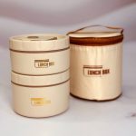 ظرف غذا ۲ طبقه استیل ۳۰۴ مدل Lunch Box همراه با کیف عایق‌دار (بدون BPA) - تصویر 2