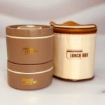 ظرف غذا ۲ طبقه استیل ۳۰۴ مدل Lunch Box همراه با کیف عایق‌دار (بدون BPA) - تصویر 3