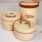 ظرف غذا ۲ طبقه استیل ۳۰۴ مدل Lunch Box همراه با کیف عایق‌دار (بدون BPA) - تصویر 4