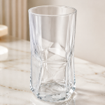 لیوان بلند دلی گلس (Deli Glass) مدل دیاموند | ست ۶ عددی شربت‌خوری کریستالین