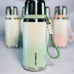 فلاسک مسافرتی Thermal Cup مدل گرادینت (تک‌نفره) | استیل دوجداره ۳۱۶ با بند سیلیکونی - تصویر 7