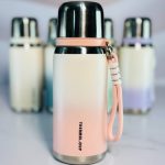 فلاسک مسافرتی Thermal Cup مدل گرادینت (تک‌نفره) | استیل دوجداره ۳۱۶ با بند سیلیکونی - تصویر 5