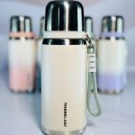 فلاسک مسافرتی Thermal Cup مدل گرادینت (تک‌نفره) | استیل دوجداره ۳۱۶ با بند سیلیکونی - تصویر 4