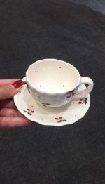 ست قهوه‌خوری طرح آلبالو | سرو قهوه و دسر با طراحی فانتزی و خاص - تصویر 4